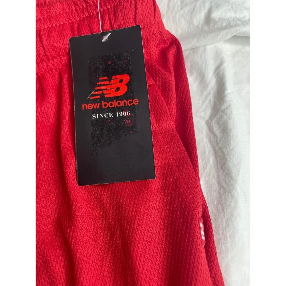 New Balance Kids Red Athletic Shorts Size L 14 16 Basketball Gym Mesh NB